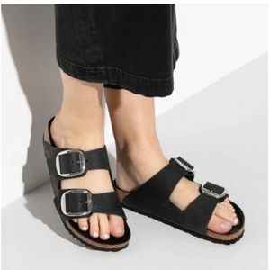 Birkenstock Arizona Black Big Buckle Size 40 (9-9.5) Regular
